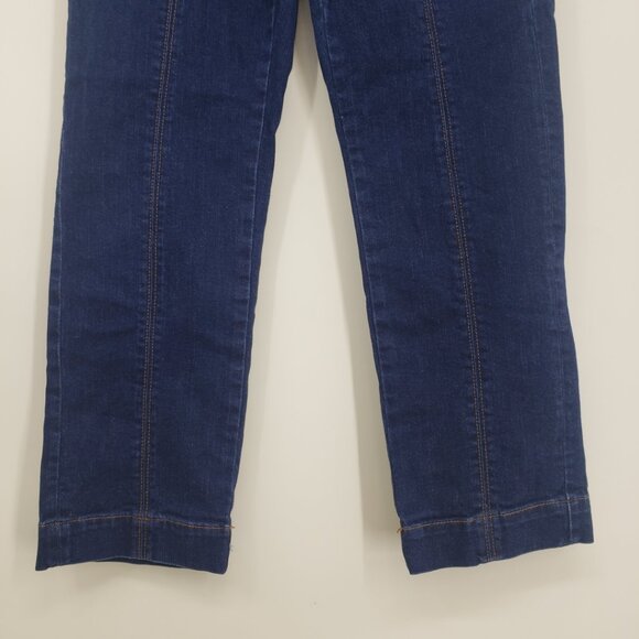 Pilcro and the Letterpress Anthropologie Cropped Jeans 26 Slim Straight Leg Blue - Picture 7 of 10